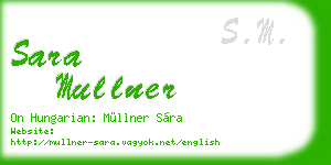 sara mullner business card